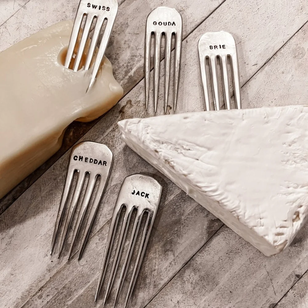 Silver Cheese Markers Set